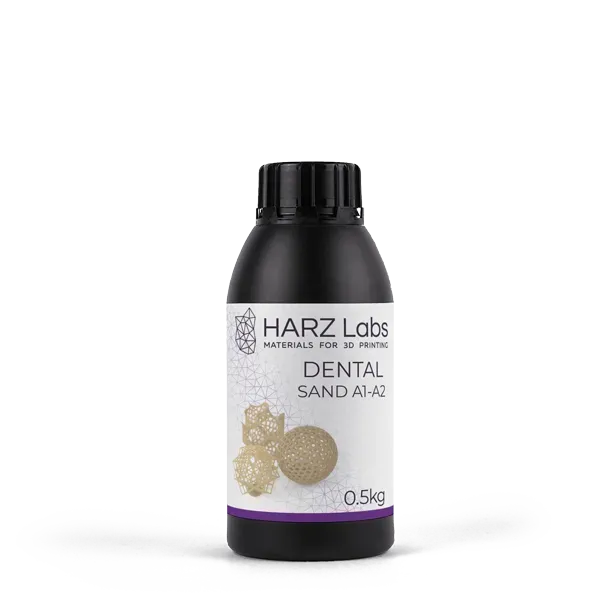 Фотополимер HARZ Labs Dental Sand A1-A2, бежевый (0,5 кг)