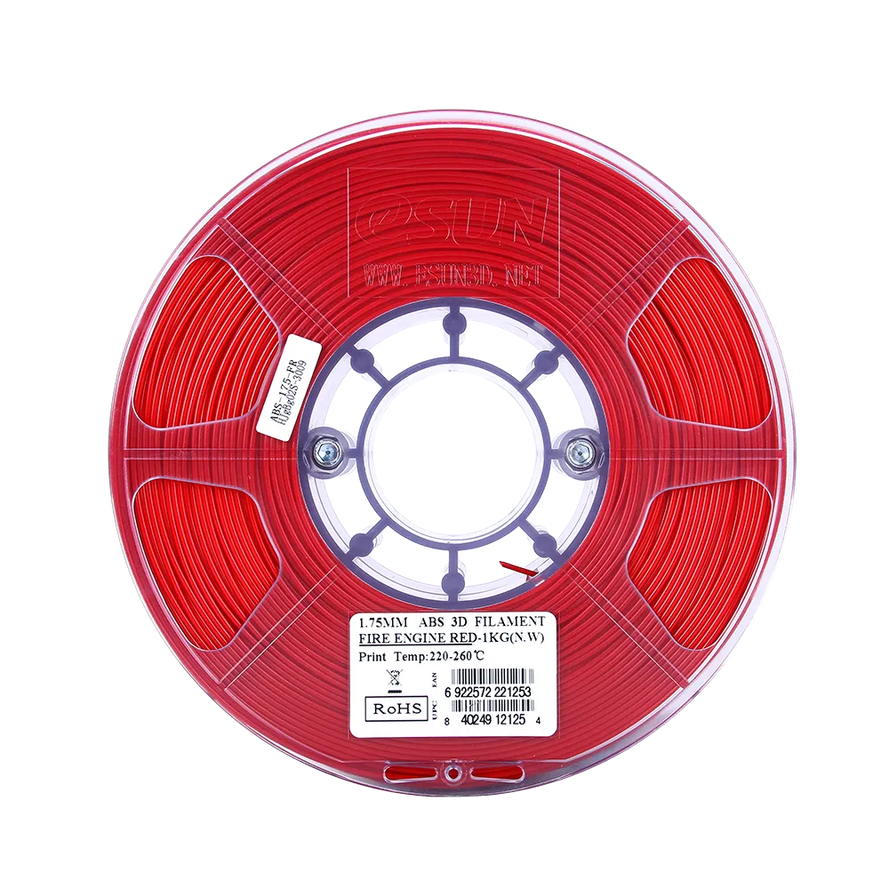 Катушка ABS+ пластика Esun, 1.75 мм, 1 кг, ярко-красная
