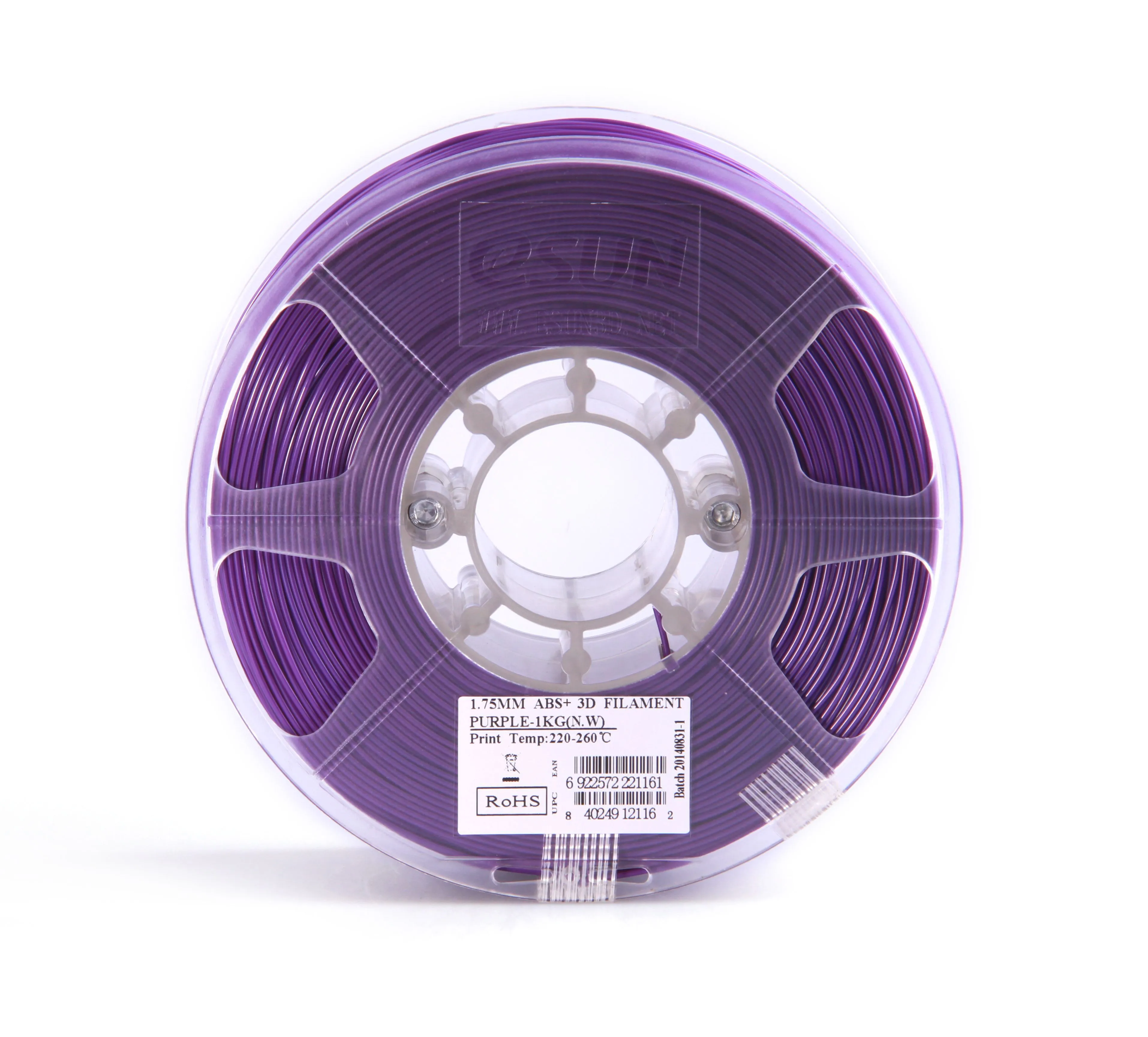 Катушка ABS+ пластика Esun, 1.75 мм, 1 кг, пурпурная