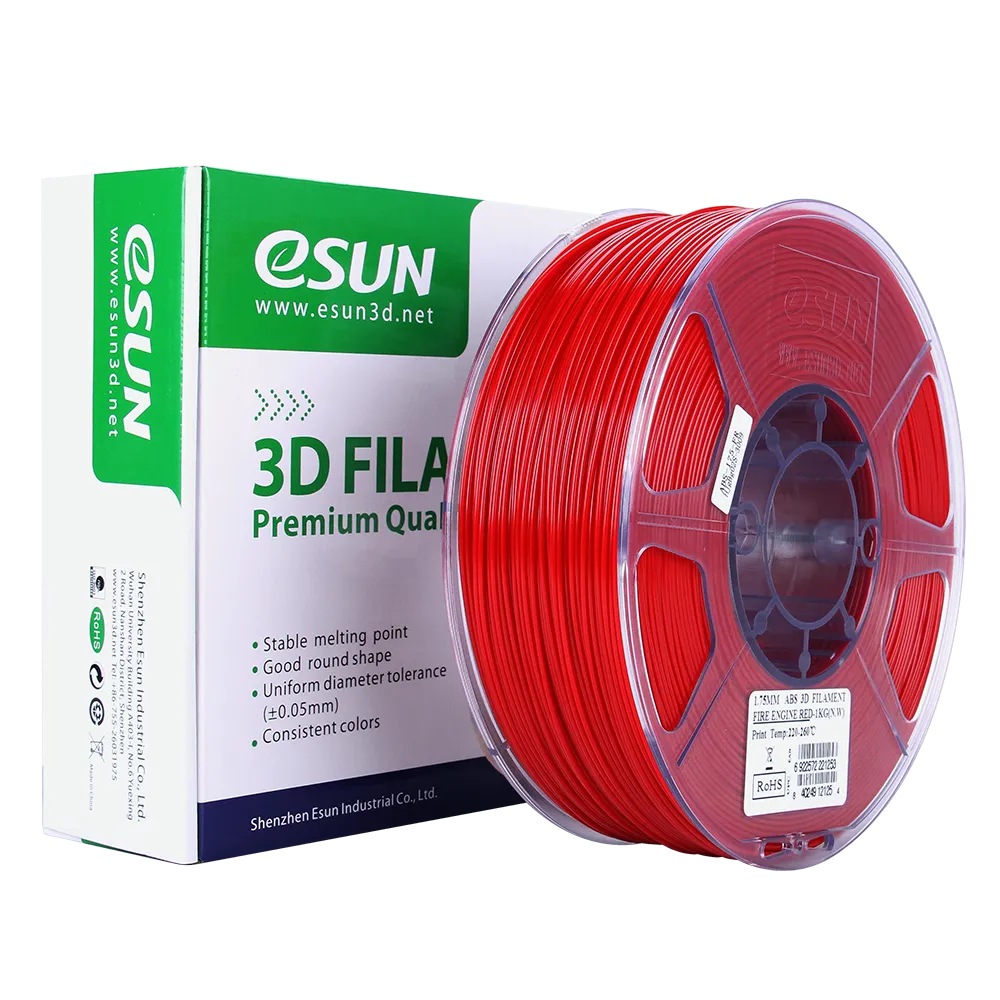 Катушка ABS+ пластика Esun, 1.75 мм, 1 кг, ярко-красная