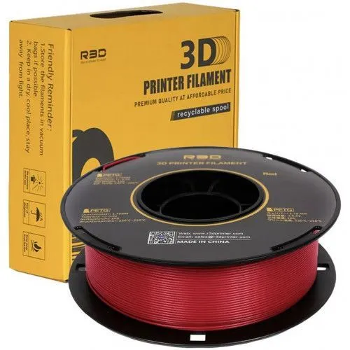 PETG пластик Solidfilament 1,75 мм красный 1 кг