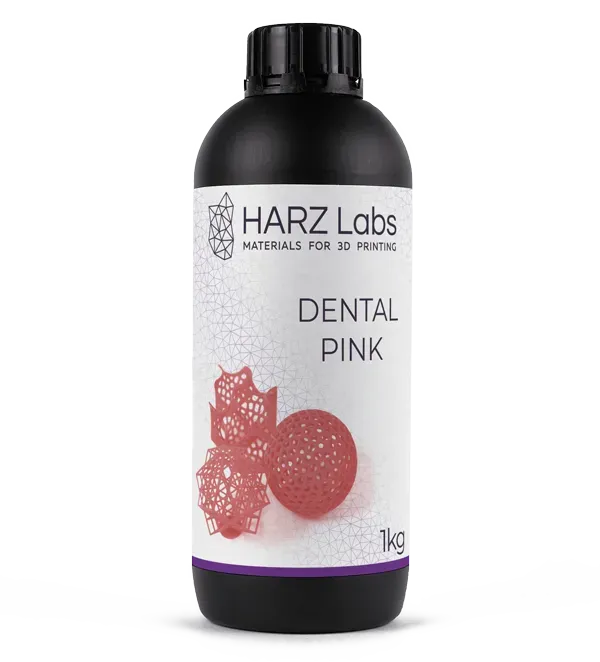 Фотополимер HARZ Labs Dental Pink, розовый (1 кг)