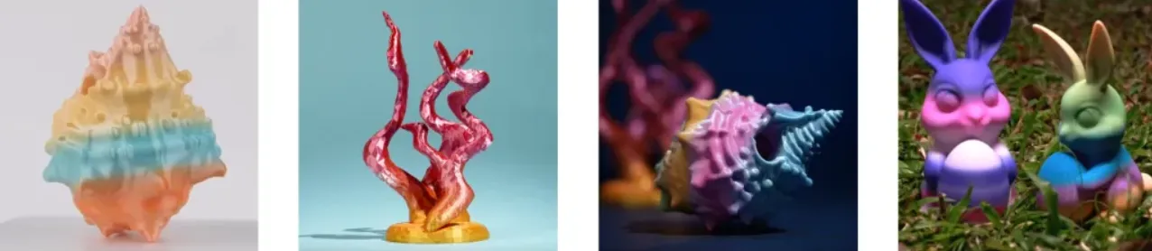 Пластик SUNLU для 3D принтера Silk PLA+ 1.75 Rainbow 01 1 кг