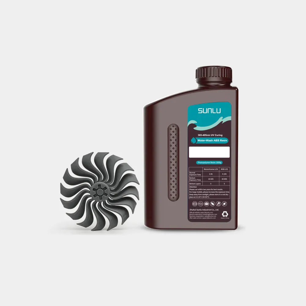 Фотополимер Sunlu WATER-WASH ABS RESIN темно-серый 1 кг