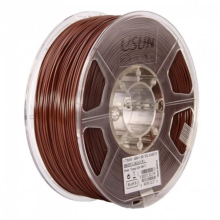 Катушка ABS+ пластика Esun, 1.75 мм, 1 кг, коричневая