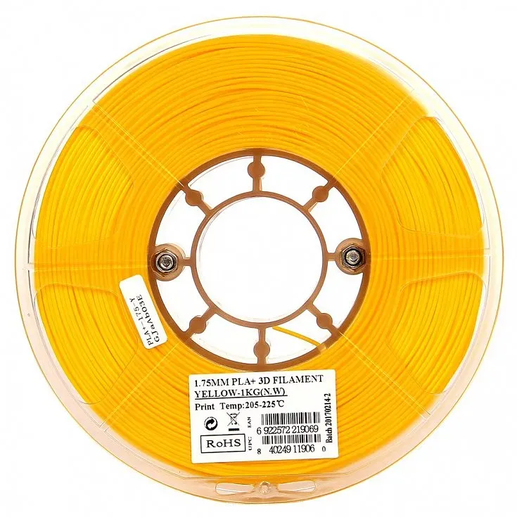 Катушка пластика PLA+ ESUN 1.75 мм 1кг., желтая