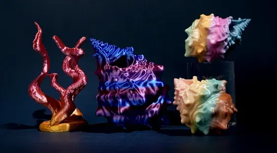 Пластик SUNLU для 3D принтера Silk PLA+ 1.75 Rainbow 06 1 кг