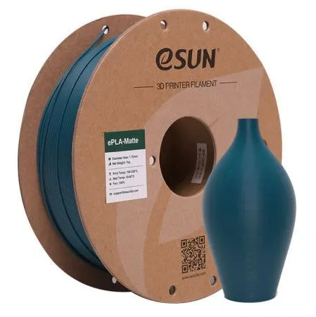 ePLA-Matte(матовый) пластик eSUN моранди зеленый 1,75 мм 1кг