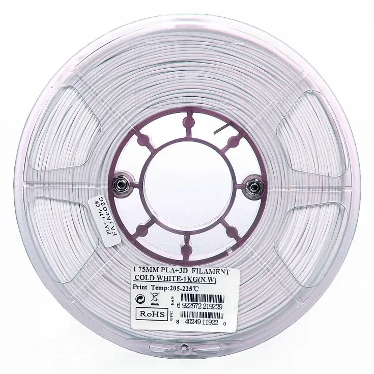 Катушка пластика PLA+ ESUN 1.75 мм 1кг., холодно-белая