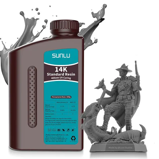 Фотополимер SUNLU Standard Resin 14K 1л Серый