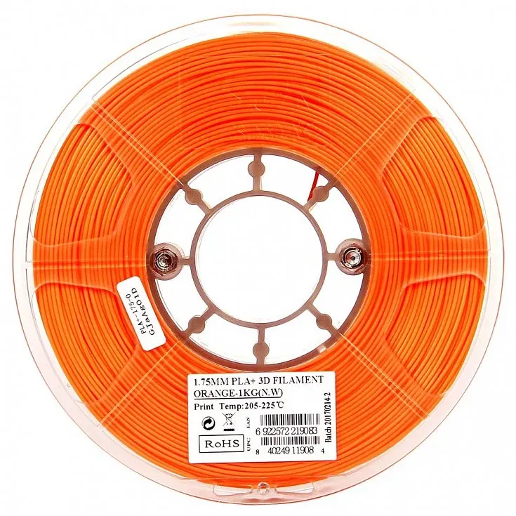 Катушка пластика PLA+ ESUN 1.75 мм 1кг., оранжевая