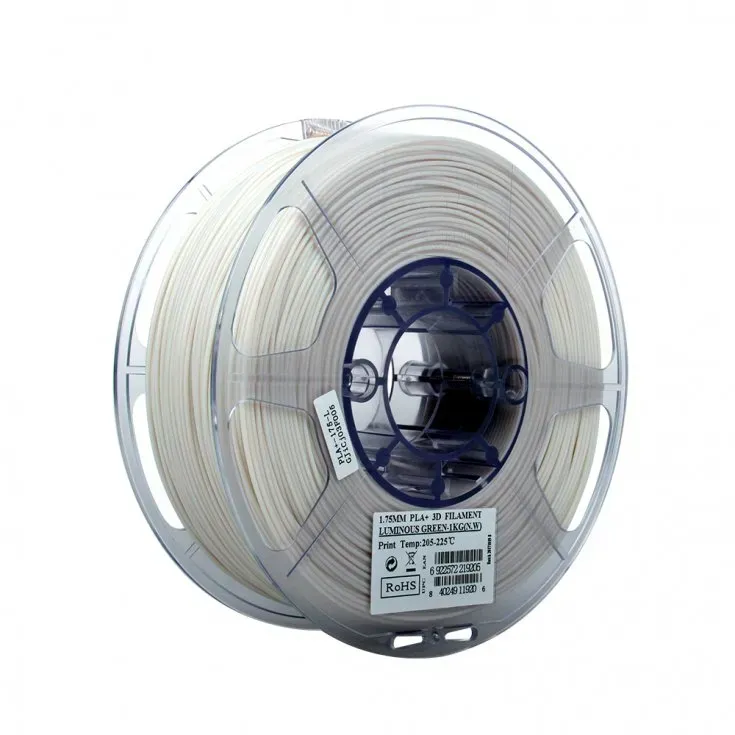 Катушка пластика PLA+ ESUN 1.75 мм 1кг., светящаяся зеленая