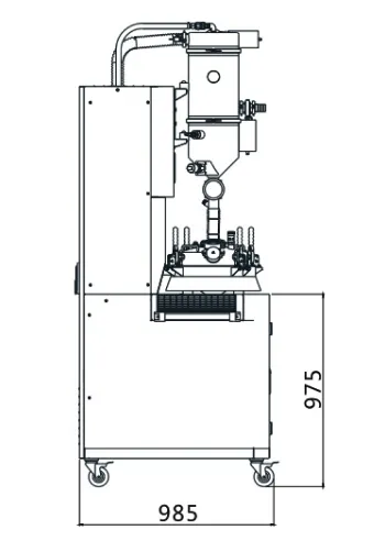 Пневмотранспортер с блоком просеивания порошка TOP TVS-400