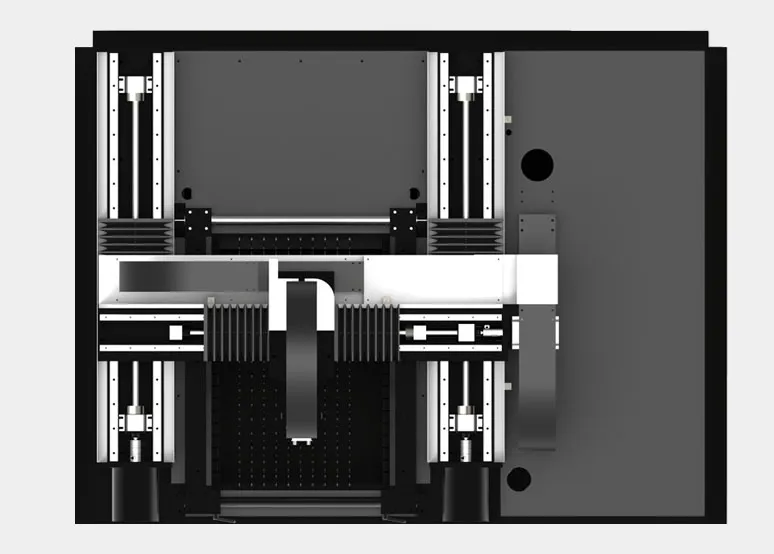 Двойный привод с двойными направляющими. Оптоволоконный станок для высокоточной лазерной резки металла G-Weike.