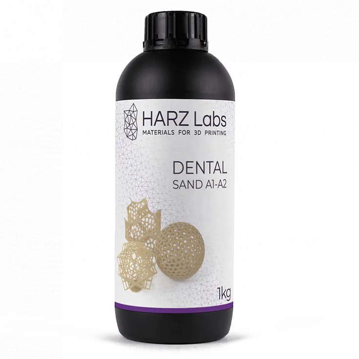 Фотополимер HARZ Labs Dental Sand A1-A2, бежевый (1 кг)