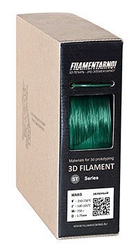 MABS Standart пластик Filamentarno 1,75 мм 0,75кг Зеленый (прозрачный)