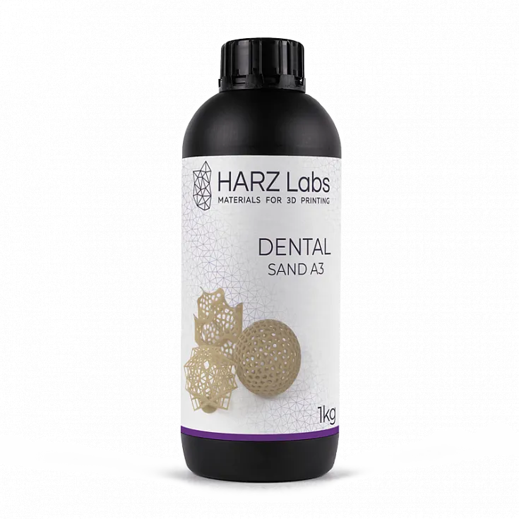 Фотополимер HARZ Labs Dental Sand A3, бежевый (1 кг)