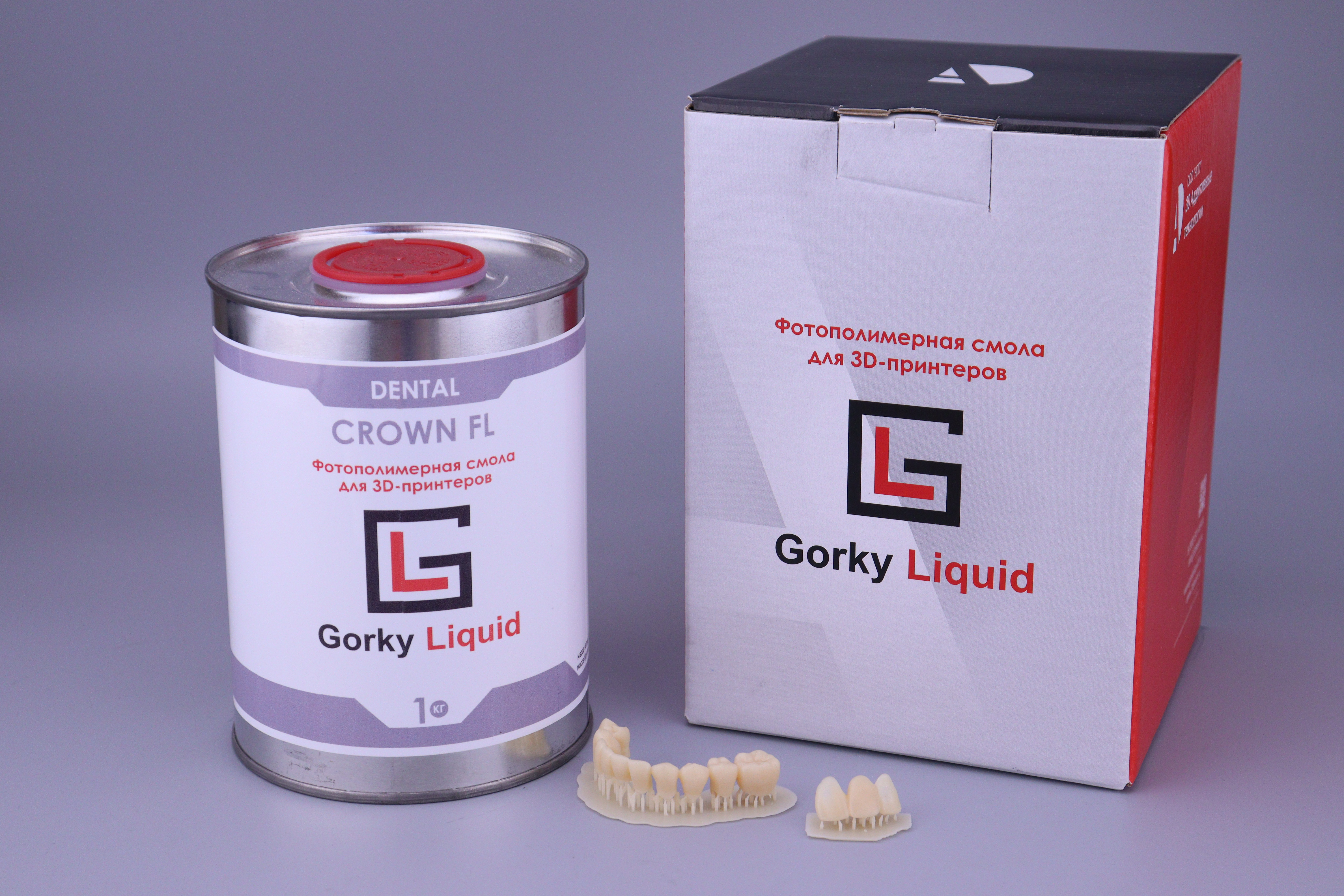 «Dental Crown» A3 FL 1 кг фотополимерная смола «Gorky Liquid»