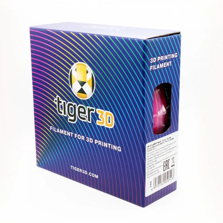 Катушка PETG-пластика Tiger3D, 1.75 мм, 1 кг, черная