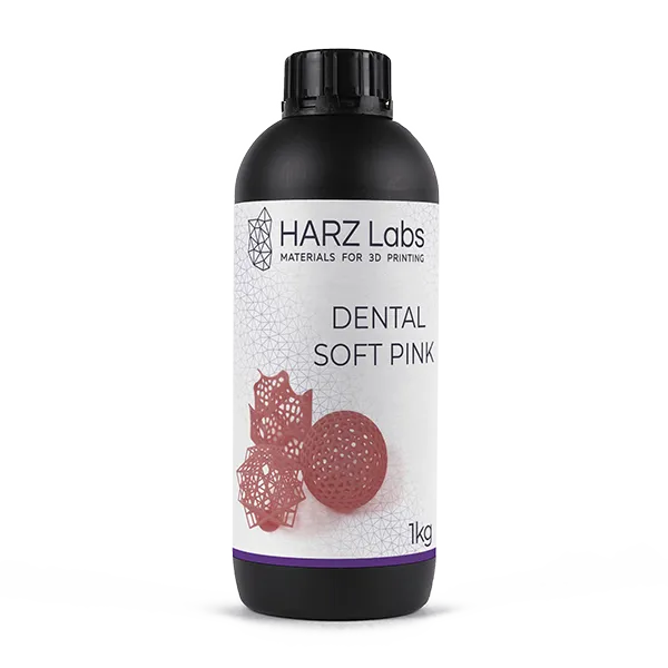 Фотополимер HARZ Labs Dental Soft Pink, розовый (1 кг)