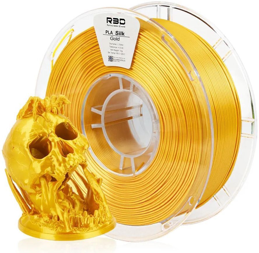 PLA Silk пластик Solidfilament 1,75 мм золотой 1 кг