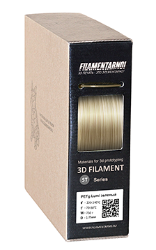 Пластик Filamentarno! PETg Lumi  светящийся зеленый 750 г, 1.75 мм