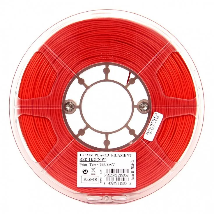 Катушка пластика PLA+ ESUN 1.75 мм 1кг., красная
