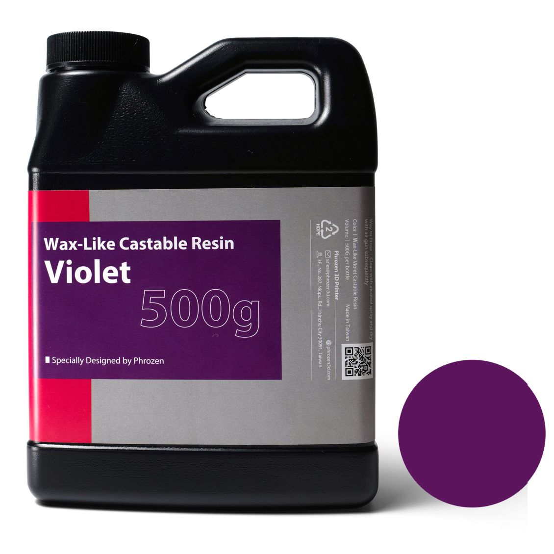 Фотополимер Phrozen Wax-like Castable Violet, фиолетовый (0,5 кг)