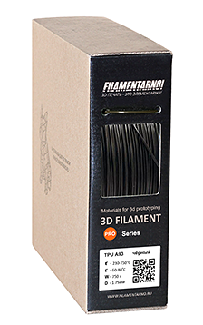 Пластик Filamentarno! TPU A93 чёрный 750 г, 1.75 мм