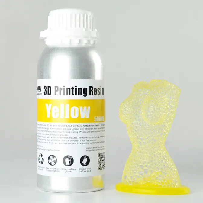 Фотополимер Wanhao Standard Resin, жёлтый (500 мл)