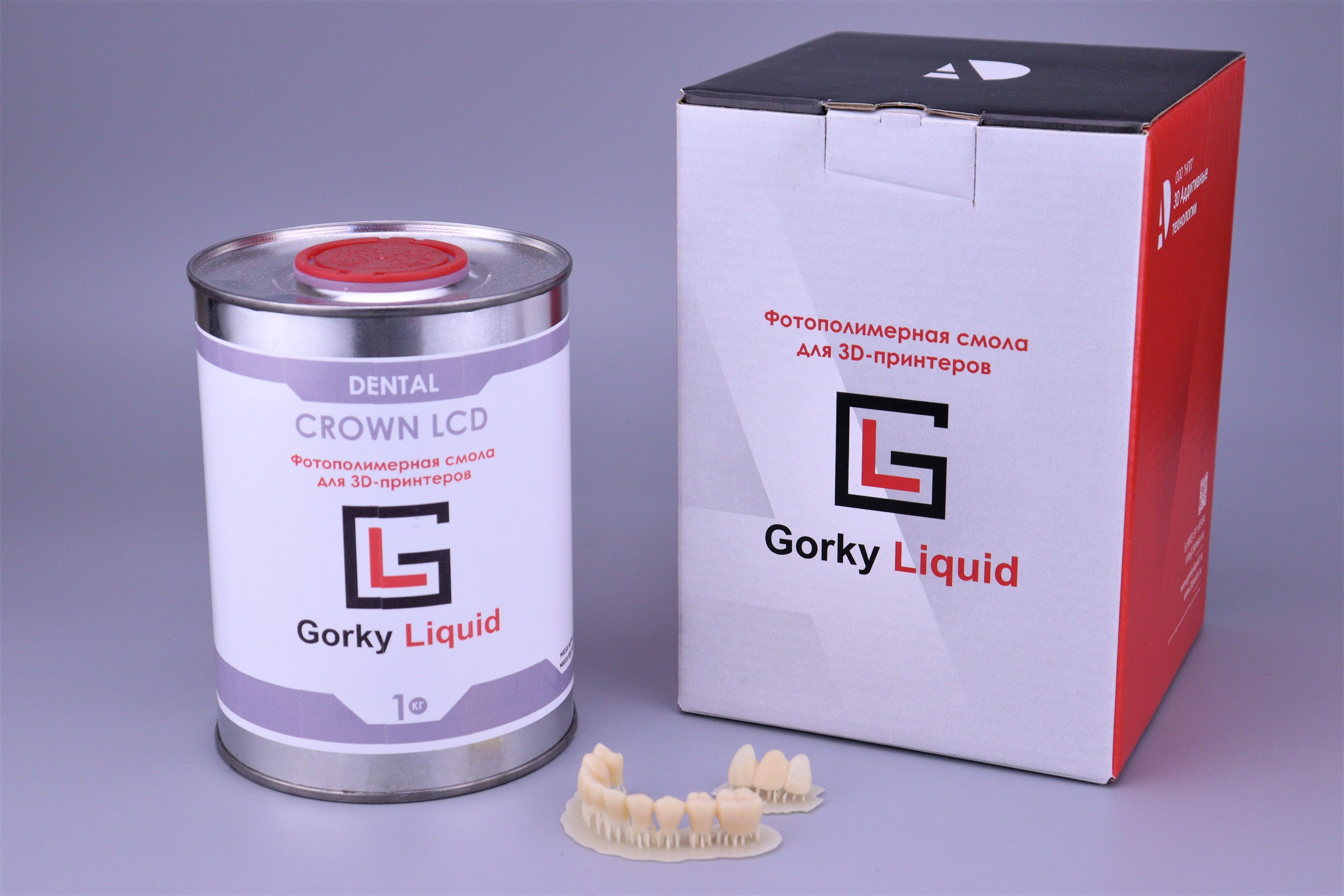 «Dental Crown» A3 LCD/DLP 1 кг фотополимерная смола «Gorky Liquid»