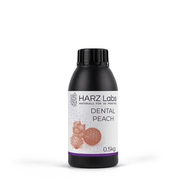 Фотополимер HARZ Labs Dental Peach, персиковый (0,5 кг)