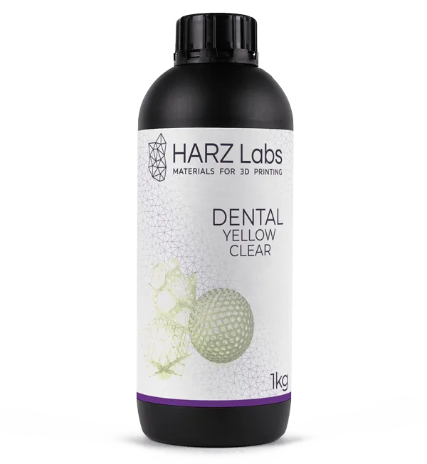 Фотополимер HARZ Labs Dental Yellow Clear прозрачный желтый (1 кг)