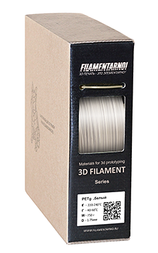 Пластик Filamentarno! PETg Standart белый 750 г, 1.75 мм