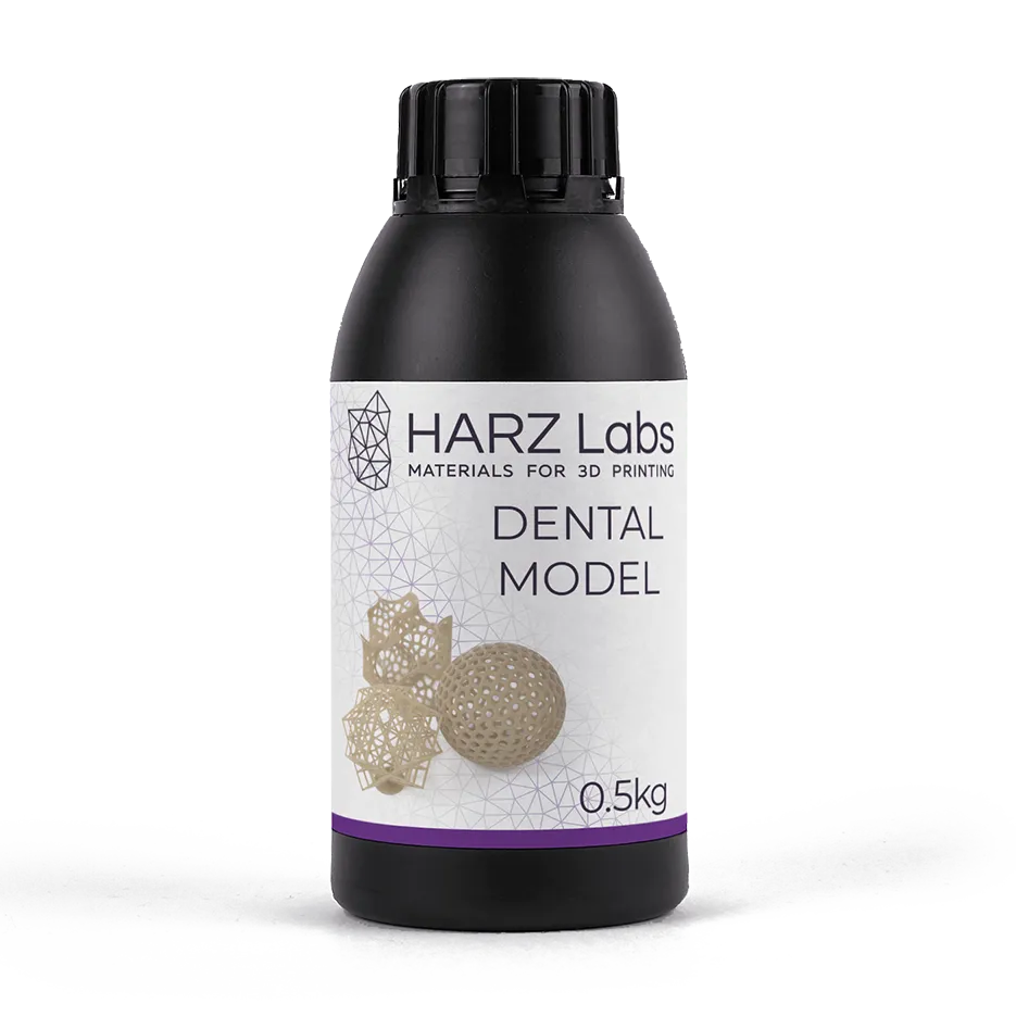 Фотополимер HARZ Labs Dental Model Beige, бежевый (0,5 кг)