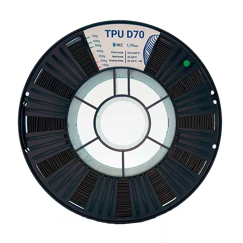 TPU D70 пластик REC 1,75 мм Черный