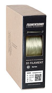 MABS Standart пластик Filamentarno 1,75 мм 0,75кг Натуральный (прозрачный)