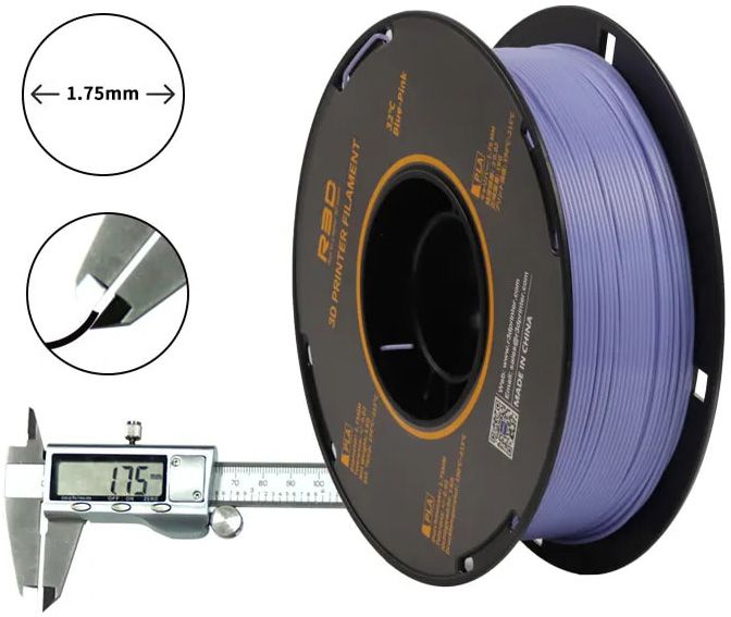 PLA Color change пластик R3D 1,75 мм голубой/розовый 1 кг