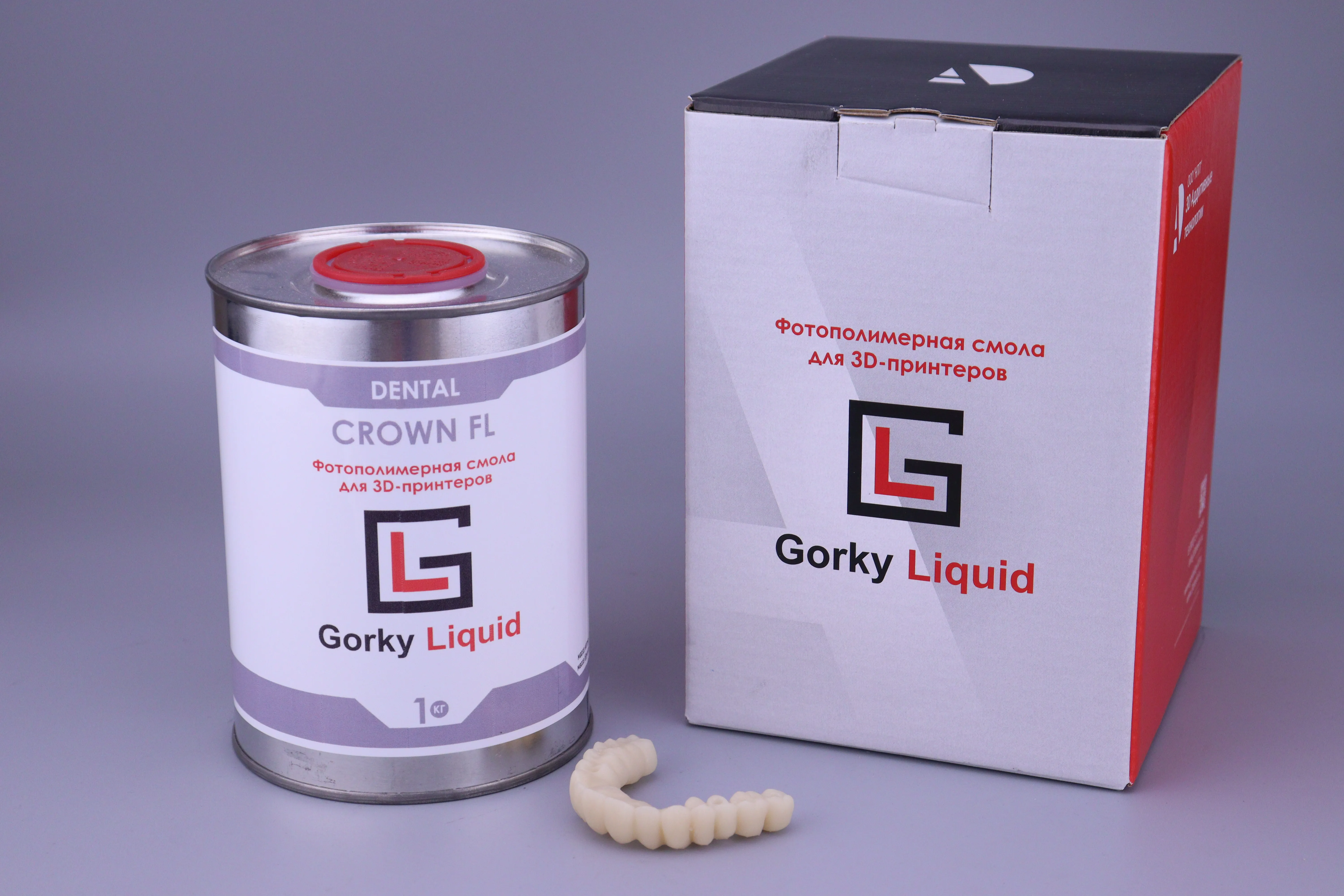 «Dental Crown» A2 FL 1 кг фотополимерная смола «Gorky Liquid»