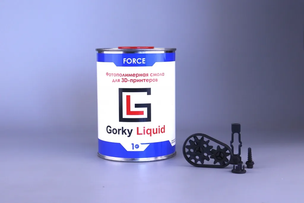 «Force» чёрная 1 кг фотополимерная смола «Gorky Liquid»