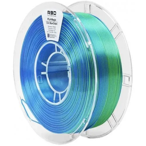 PLA Silk Dualcolor пластик Solidfilament 1,75 мм сине-зеленый 1 кг